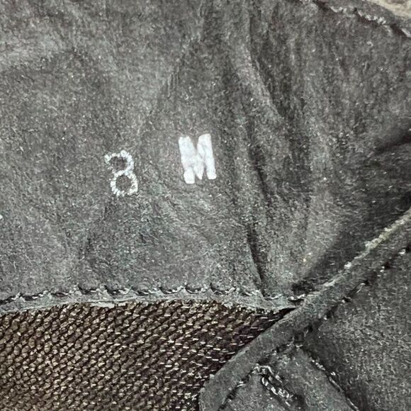 Women's Vintage 90s Black Cowgirl Western Biker Fringe Leather Boots / 8 - Picture 10 of 11